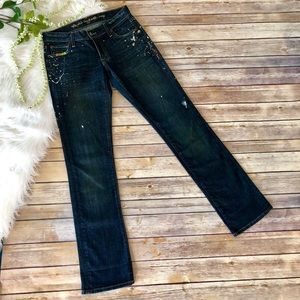 RUEHL No.925 distress w/ splashes paint Skinny 26